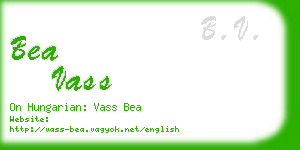 bea vass business card